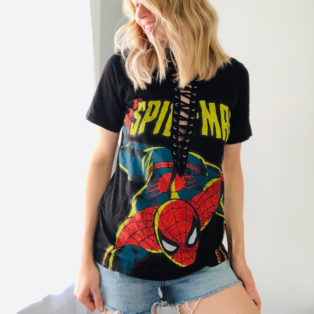 MARVEL small Lace Spider-Man Tshirt